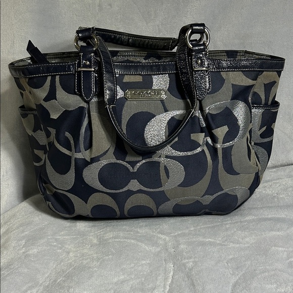 Coach Handbags - Coach D1260-F19664 Blue and Gray Tote Bag